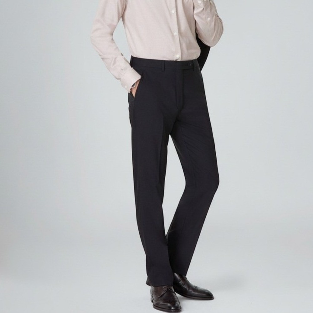 Calvin Klein Mens Jace Dress Pants 34x30 Black Slim Fit Wool Blend Tailored NWT